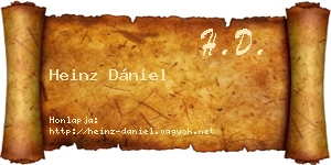 Heinz Dániel névjegykártya